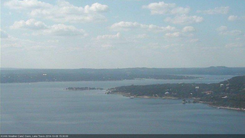 Lake Travis webcam, October 8, 2016 2:40 PM CT