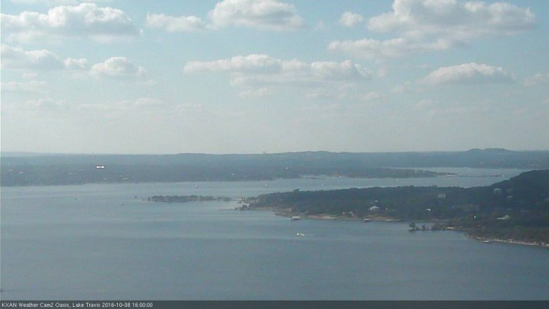 Lake Travis webcam, October 8, 2016 3:10 PM CT
