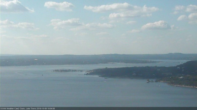 Lake Travis webcam, October 8, 2016 3:30 PM CT