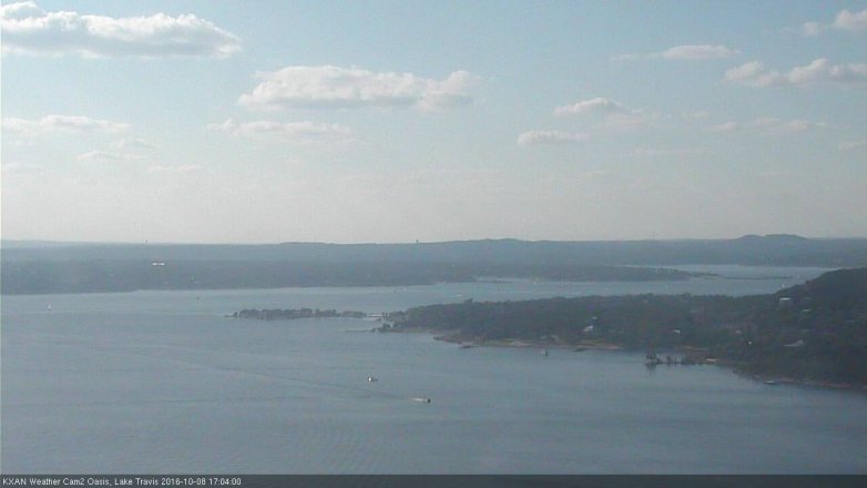 Lake Travis webcam, October 8, 2016 4:20 PM CT