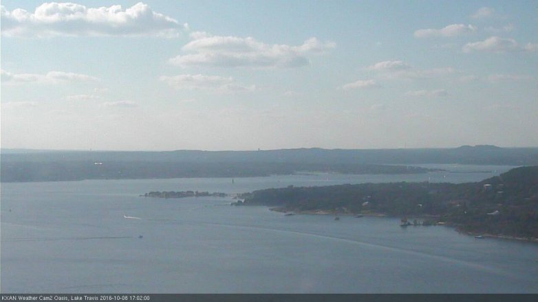 Lake Travis webcam, October 8, 2016 4:30 PM CT