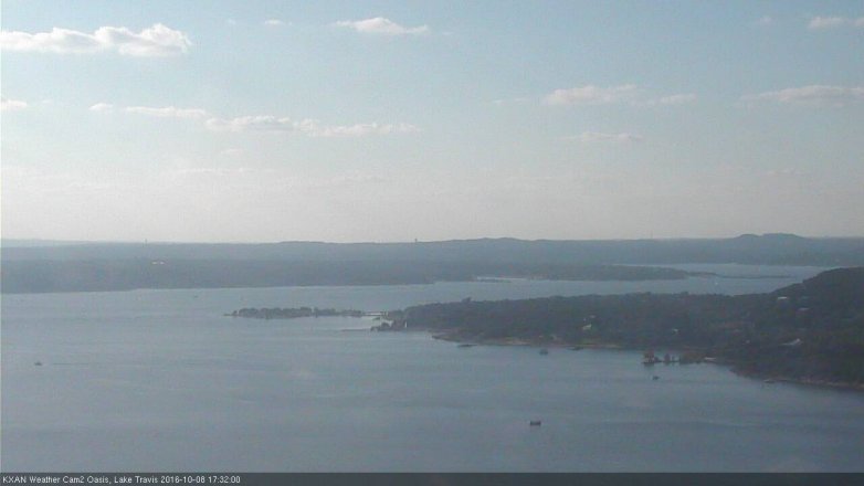 Lake Travis webcam, October 8, 2016 4:35 PM CT