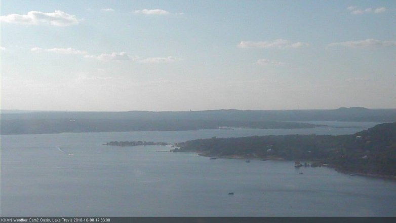 Lake Travis webcam, October 8, 2016 5:00 PM CT