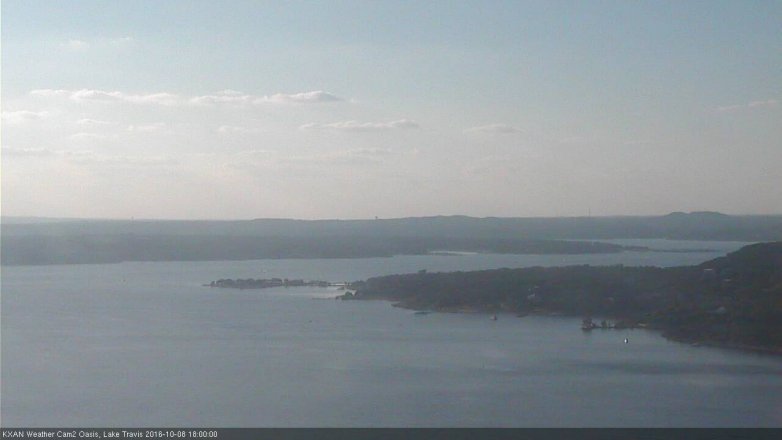 Lake Travis webcam, October 8, 2016 5:10 PM CT