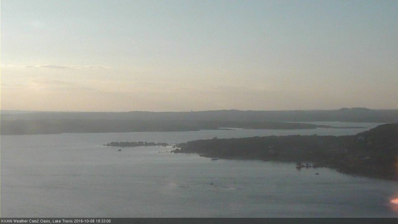 Lake Travis webcam, October 8, 2016 5:40 PM CT