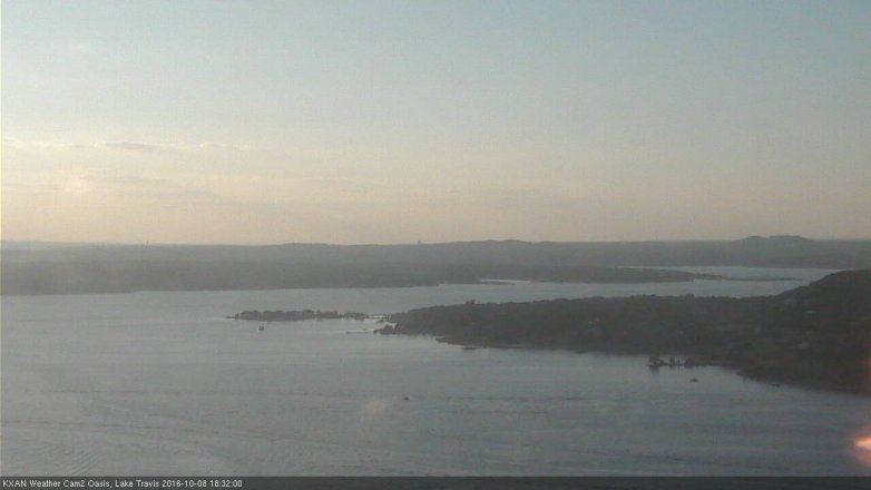Lake Travis webcam, October 8, 2016 5:45 PM CT