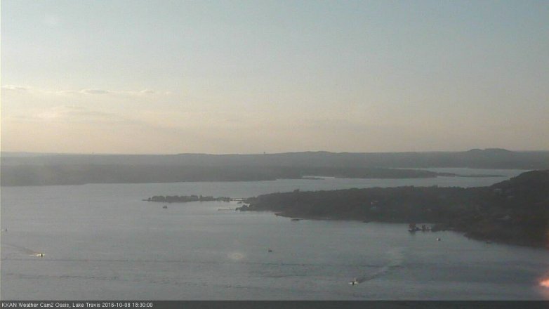 Lake Travis webcam, October 8, 2016 6:00 PM CT