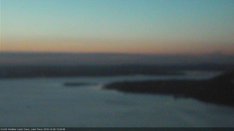 Lake Travis webcam, October 8, 2016 6:40 PM CT