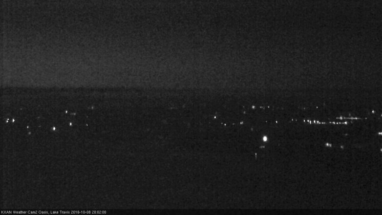 Lake Travis webcam, October 8, 2016 7:05 PM CT