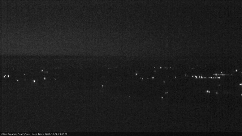 Lake Travis webcam, October 8, 2016 7:30 PM CT