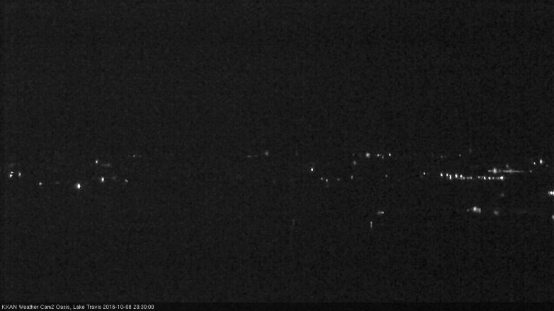 Lake Travis webcam, October 8, 2016 7:50 PM CT