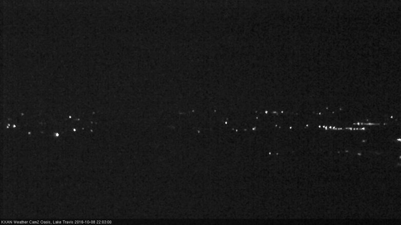 Lake Travis webcam, October 8, 2016 9:25 PM CT
