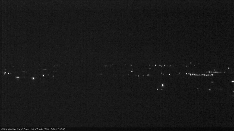 Lake Travis webcam, October 8, 2016 9:45 PM CT