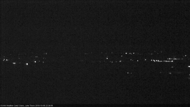 Lake Travis webcam, October 8, 2016 9:50 PM CT