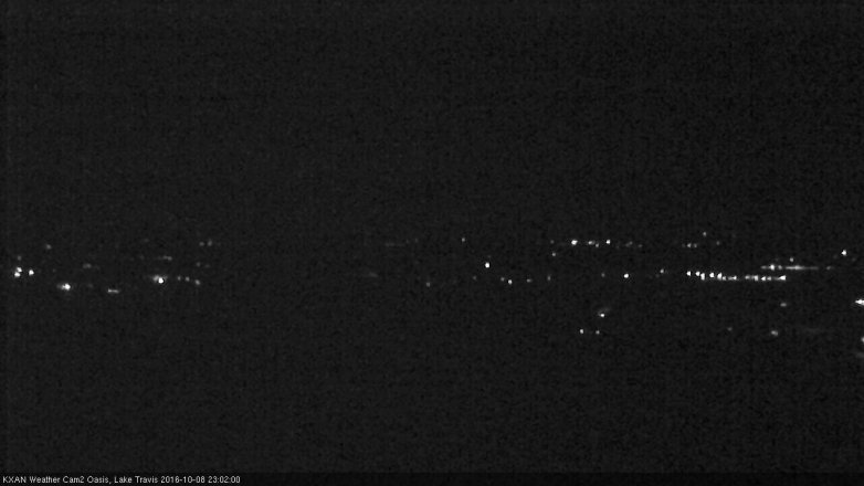Lake Travis webcam, October 8, 2016 10:30 PM CT