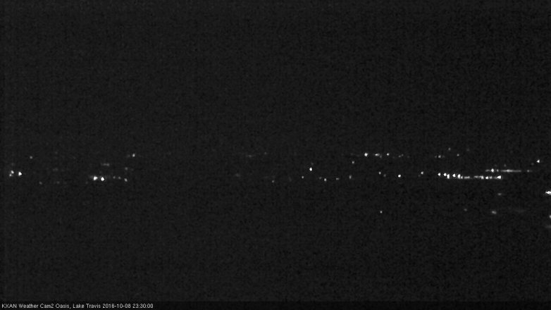 Lake Travis webcam, October 8, 2016 10:40 PM CT