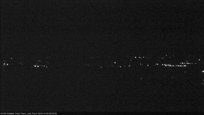 Lake Travis webcam, October 8, 2016 11:10 PM CT