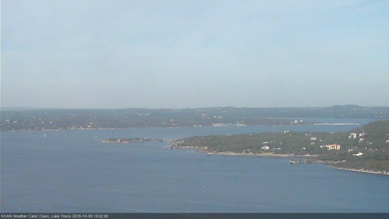 Lake Travis webcam, October 9, 2016 9:10 AM CT