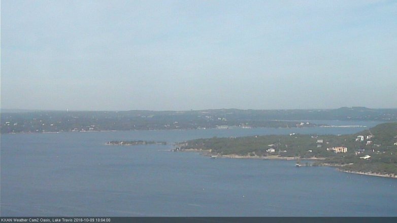 Lake Travis webcam, October 9, 2016 9:15 AM CT