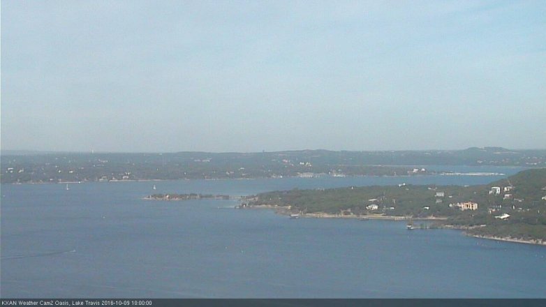 Lake Travis webcam, October 9, 2016 9:30 AM CT