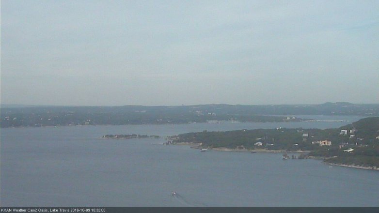 Lake Travis webcam, October 9, 2016 9:40 AM CT