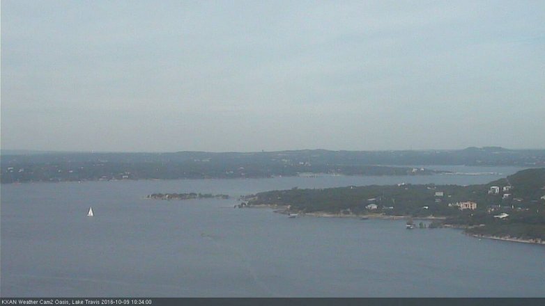 Lake Travis webcam, October 9, 2016 10:05 AM CT