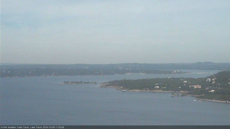 Lake Travis webcam, October 9, 2016 10:10 AM CT