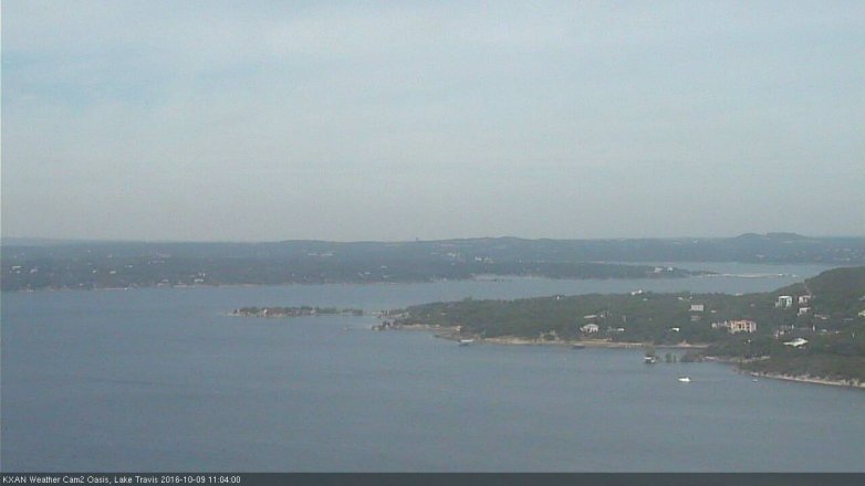 Lake Travis webcam, October 9, 2016 10:20 AM CT