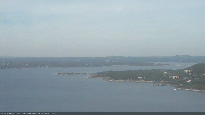 Lake Travis webcam, October 9, 2016 10:30 AM CT