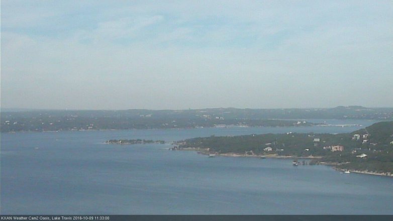 Lake Travis webcam, October 9, 2016 10:40 AM CT