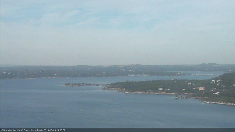 Lake Travis webcam, October 9, 2016 10:45 AM CT