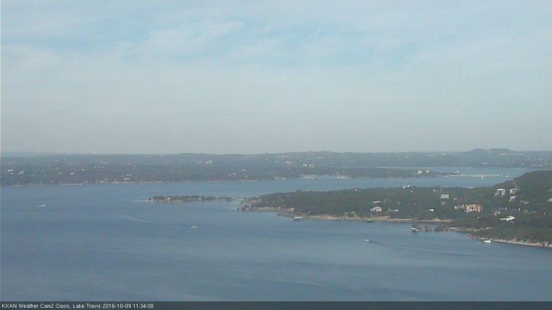 Lake Travis webcam, October 9, 2016 10:50 AM CT