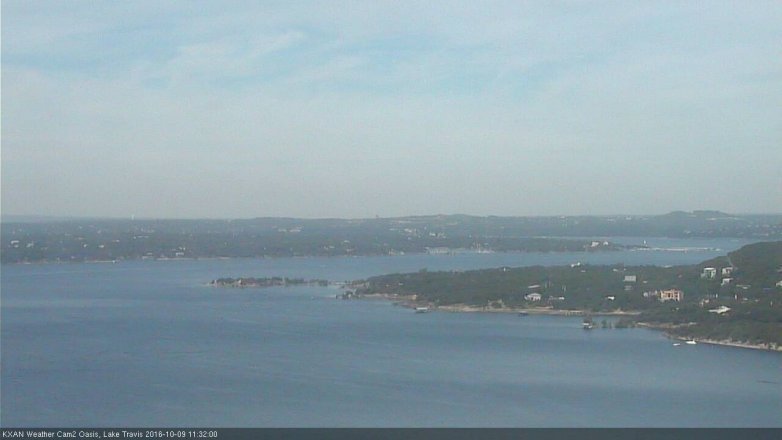 Lake Travis webcam, October 9, 2016 10:55 AM CT