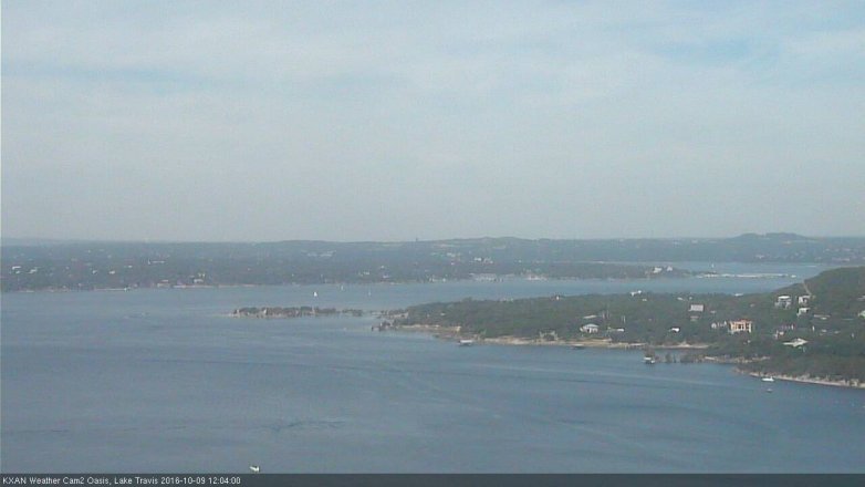 Lake Travis webcam, October 9, 2016 11:10 AM CT