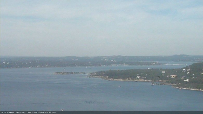 Lake Travis webcam, October 9, 2016 11:30 AM CT