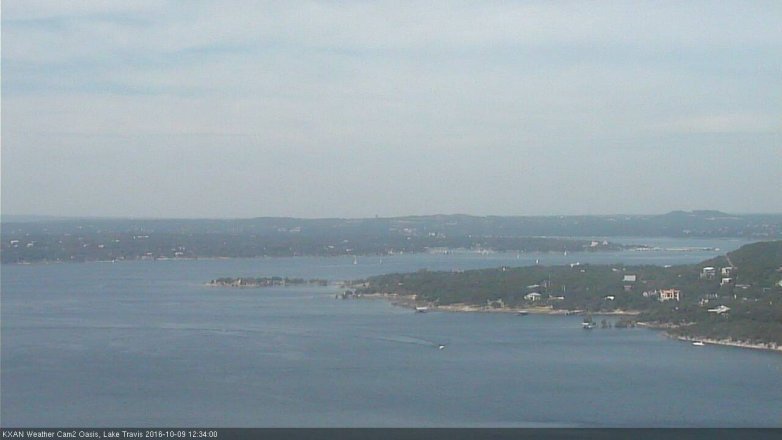 Lake Travis webcam, October 9, 2016 11:45 AM CT