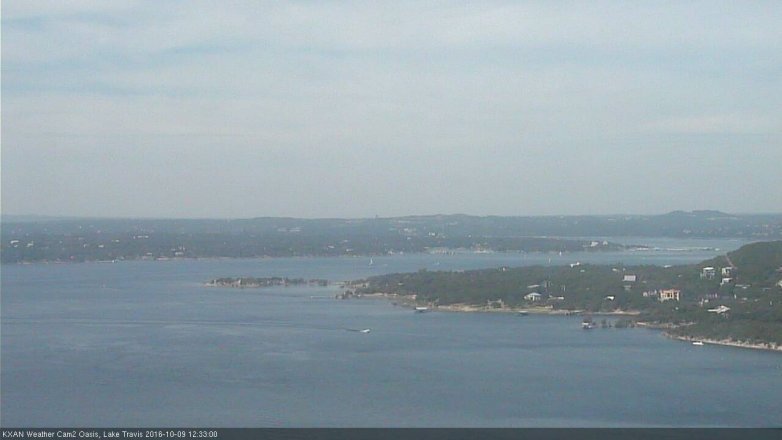 Lake Travis webcam, October 9, 2016 12:05 PM CT