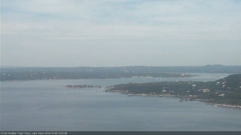 Lake Travis webcam, October 9, 2016 12:30 PM CT