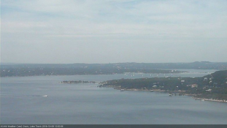 Lake Travis webcam, October 9, 2016 12:35 PM CT