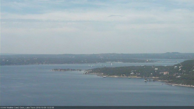 Lake Travis webcam, October 9, 2016 1:00 PM CT