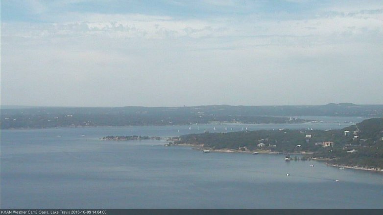 Lake Travis webcam, October 9, 2016 1:20 PM CT
