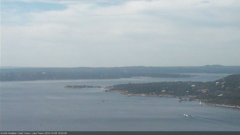 Lake Travis webcam, October 9, 2016 2:10 PM CT