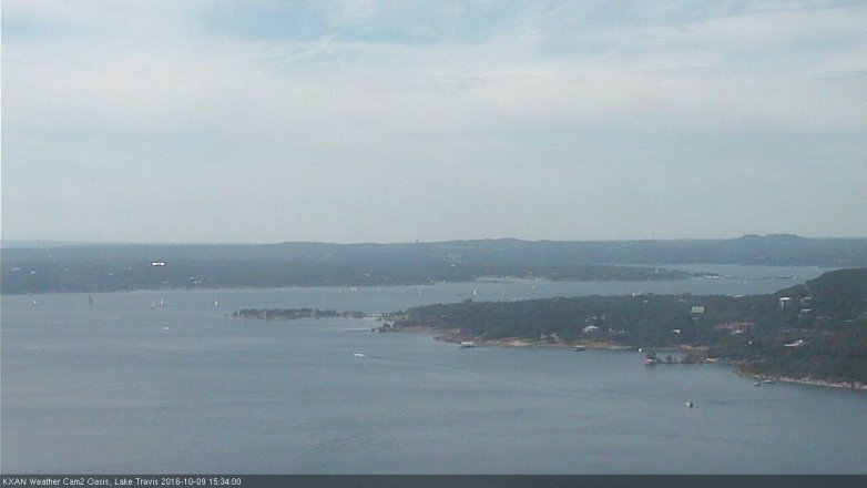 Lake Travis webcam, October 9, 2016 2:50 PM CT