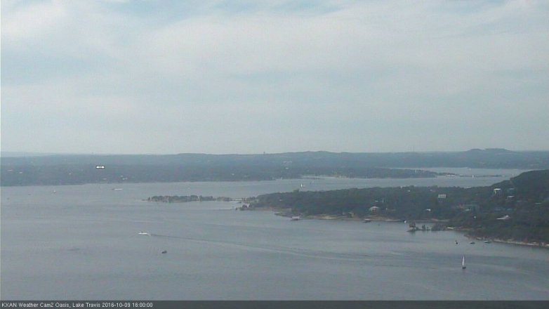 Lake Travis webcam, October 9, 2016 3:10 PM CT