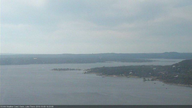 Lake Travis webcam, October 9, 2016 3:50 PM CT