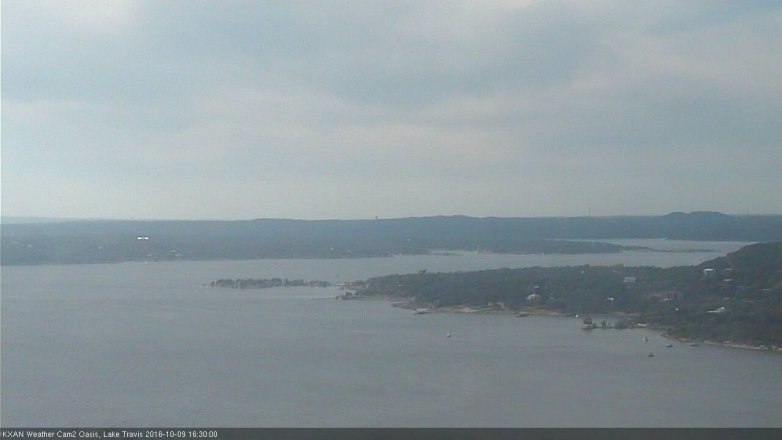 Lake Travis webcam, October 9, 2016 4:00 PM CT