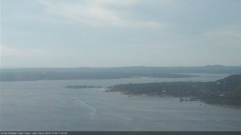 Lake Travis webcam, October 9, 2016 4:30 PM CT