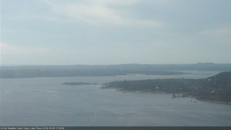 Lake Travis webcam, October 9, 2016 4:35 PM CT