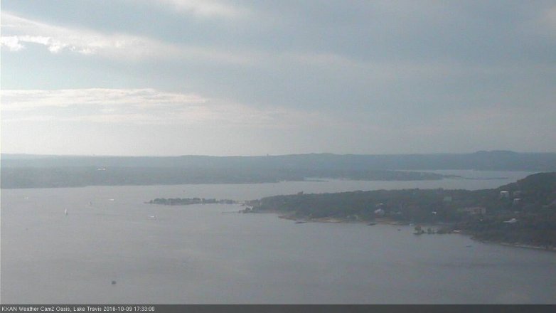 Lake Travis webcam, October 9, 2016 4:45 PM CT