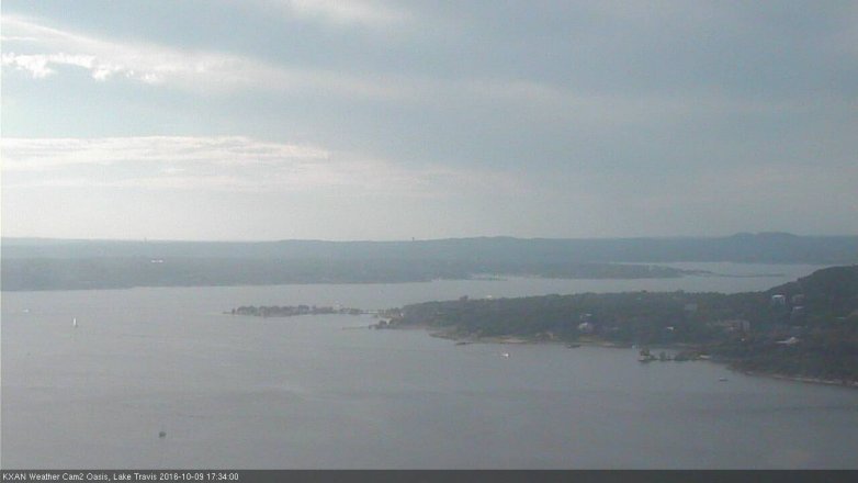 Lake Travis webcam, October 9, 2016 4:50 PM CT